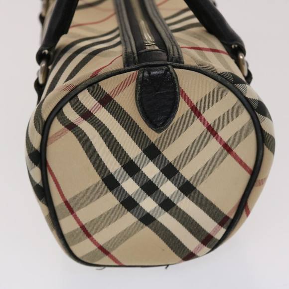 BURBERRY Nova Check Blue Label Hand Bag Nylon Beige Auth yk7573B - Picture 3 of 16